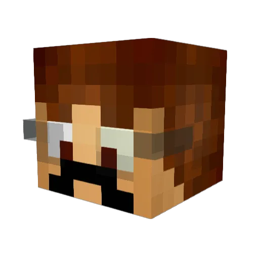 Madazz Minecraft avatar head, 3D render