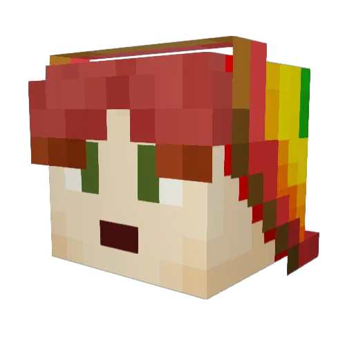 MadbowMegaMC Minecraft avatar head, 3D render