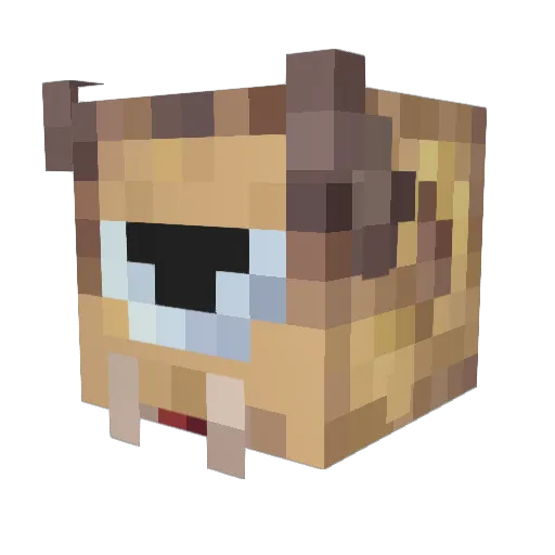 Madbox Minecraft avatar head, 3D render
