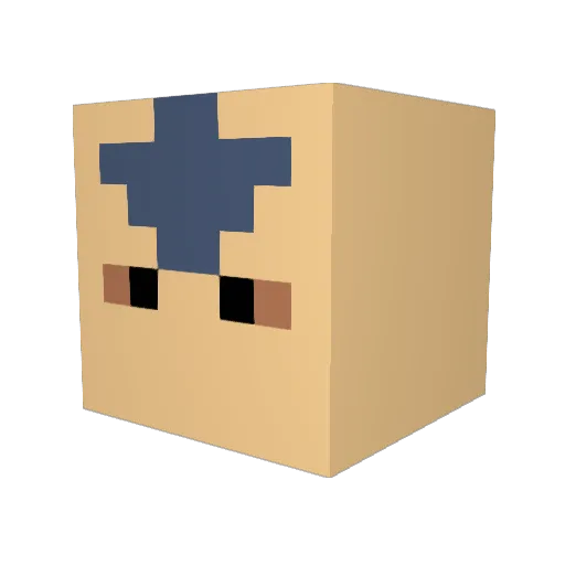 Madcat327 Minecraft avatar head, 3D render