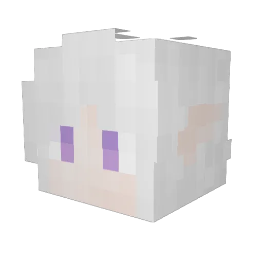 Madcrows Minecraft avatar head, 3D render