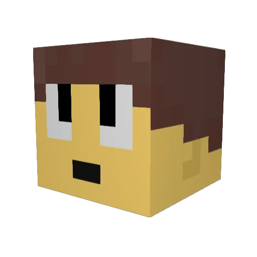 Madd1xYT Minecraft avatar head, 3D render