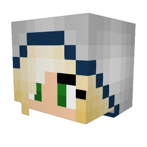 MaddChica Minecraft avatar head, 3D render