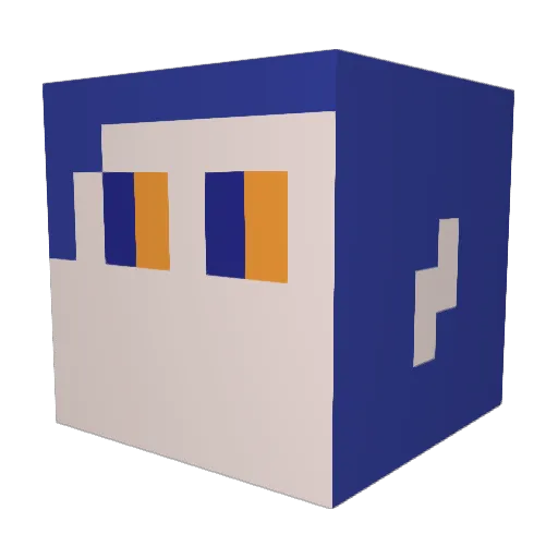 MaddGod Minecraft avatar head, 3D render