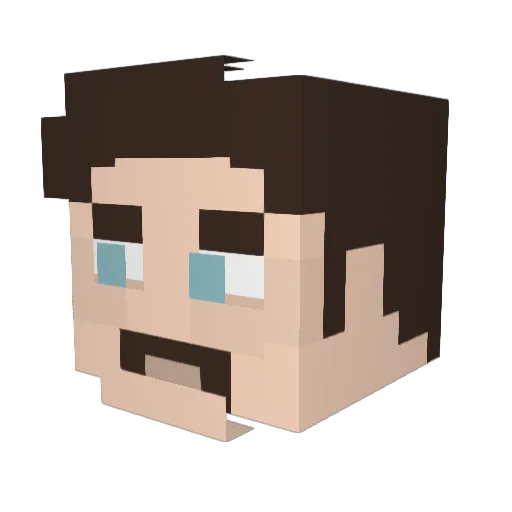 MaddNukes Minecraft avatar head, 3D render