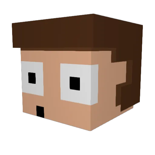 Maddatom8219 Minecraft avatar head, 3D render
