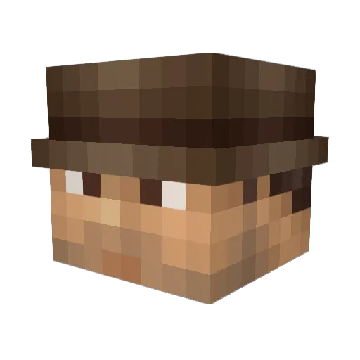 Maddax666 Minecraft avatar head, 3D render