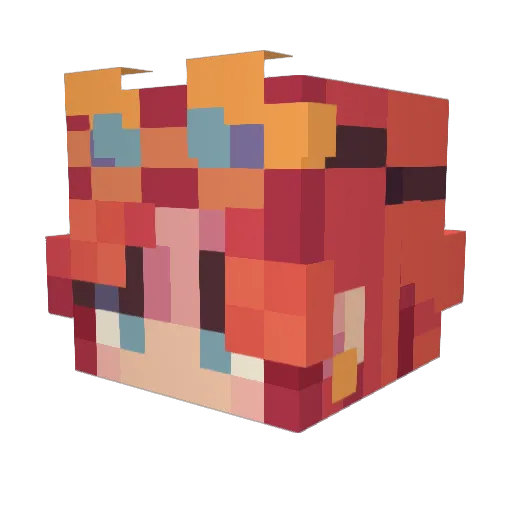 Madde01 Minecraft avatar head, 3D render