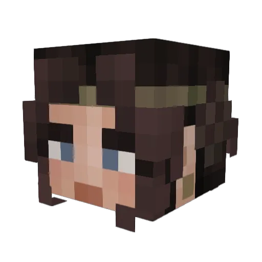 MaddiLou02 Minecraft avatar head, 3D render