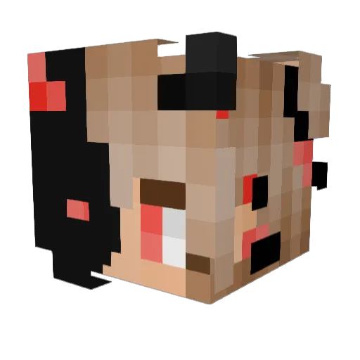 MaddiStrange Minecraft avatar head, 3D render