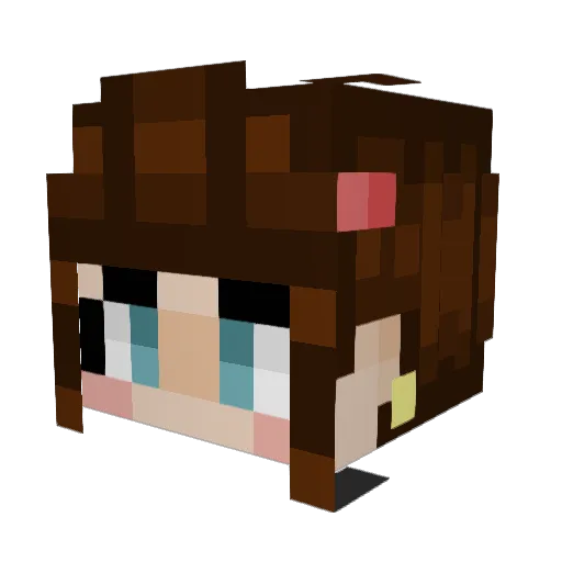Maddie09 Minecraft avatar head, 3D render