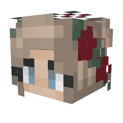 Maddie1108 Minecraft avatar head, 3D render