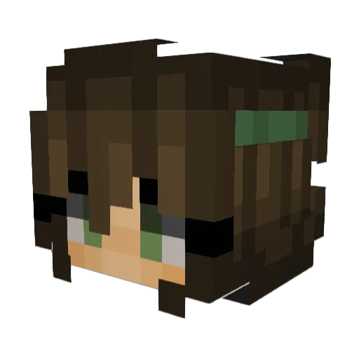 Maddie13 Minecraft avatar head, 3D render