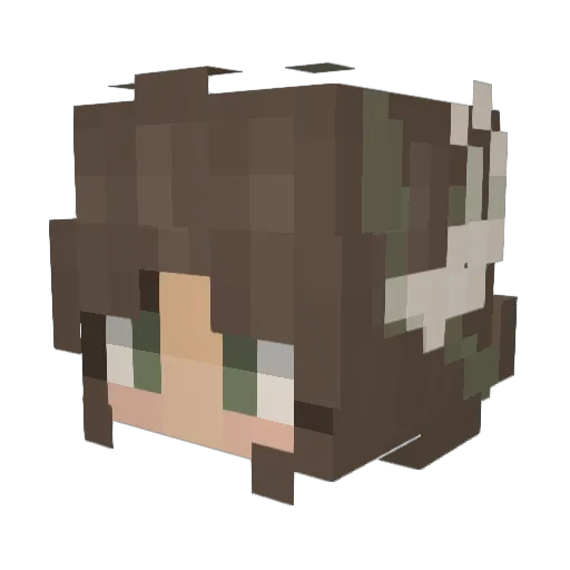 Maddie63 Minecraft avatar head, 3D render