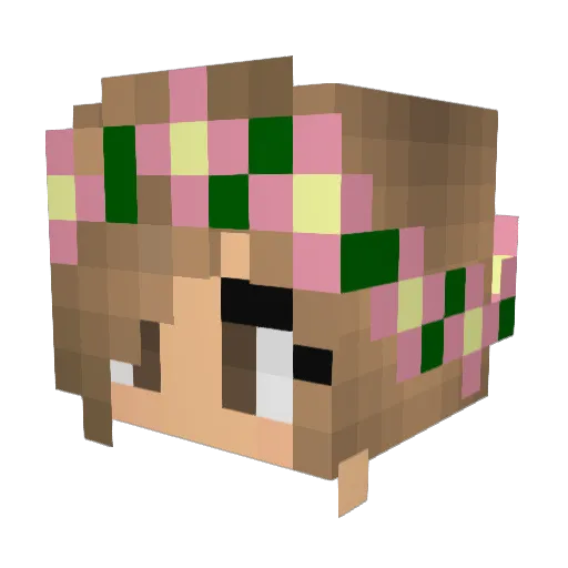 MaddieBloodMoon Minecraft avatar head, 3D render