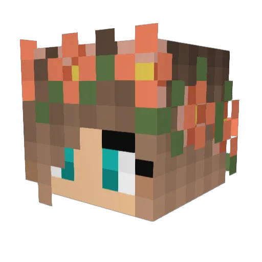 MaddieCat1029 Minecraft avatar head, 3D render