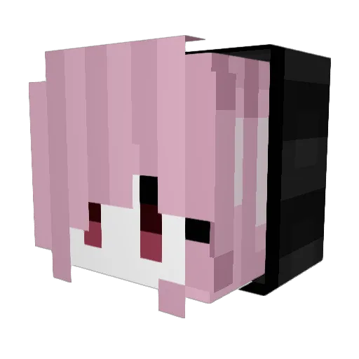 MaddieEw Minecraft avatar head, 3D render