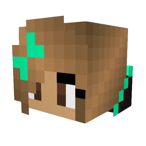 MaddieF14 Minecraft avatar head, 3D render