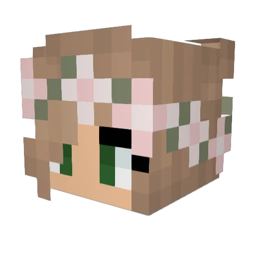 MaddieMcFly Minecraft avatar head, 3D render