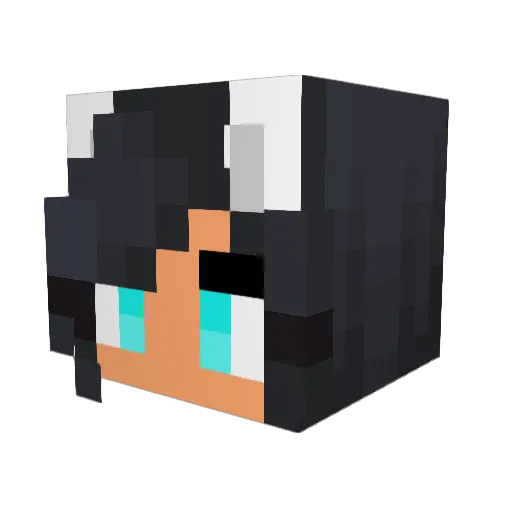 MaddieMoon2013 Minecraft avatar head, 3D render
