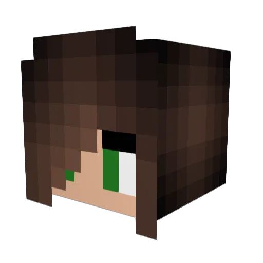 MaddieRae Minecraft avatar head, 3D render