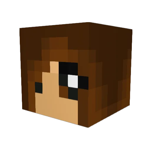 Maddie_99 Minecraft avatar head, 3D render