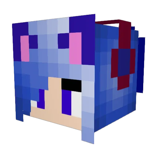 Maddie_Senpai Minecraft avatar head, 3D render