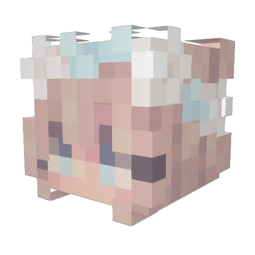Maddie_Stewart Minecraft avatar head, 3D render