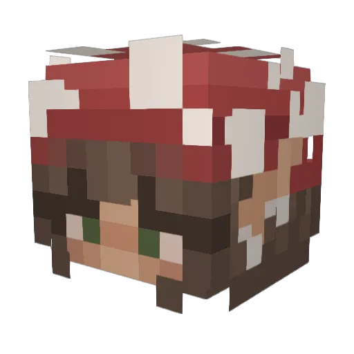 MaddiesNA Minecraft avatar head, 3D render