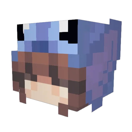 Maddieshort Minecraft avatar head, 3D render