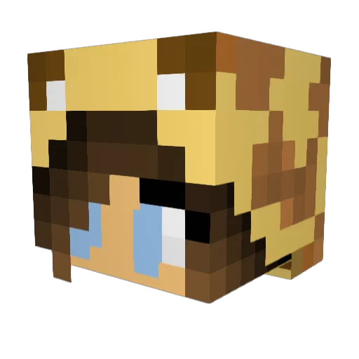 Maddiethegiraffe Minecraft avatar head, 3D render