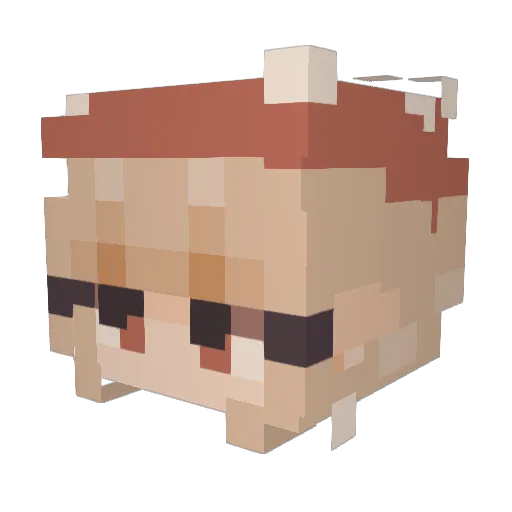 MaddoBeann Minecraft avatar head, 3D render