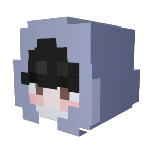 Maddog58_ Minecraft avatar head, 3D render