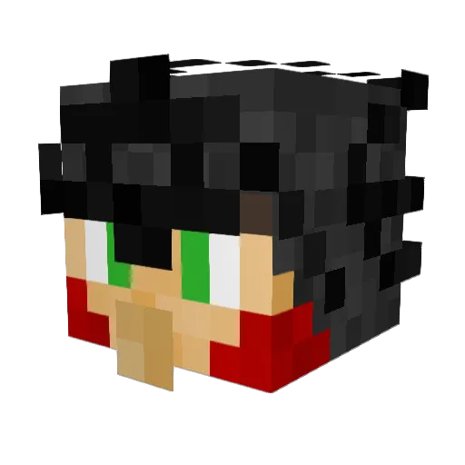 MaddoxTC Minecraft avatar head, 3D render