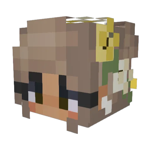 MaddsK8 Minecraft avatar head, 3D render