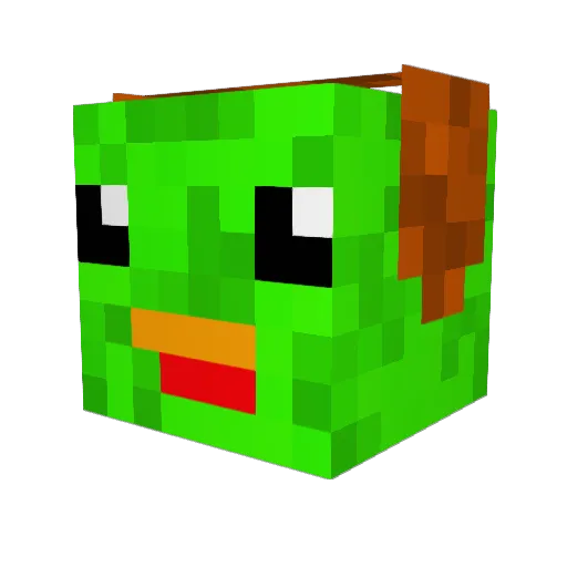 Madduck10 Minecraft avatar head, 3D render