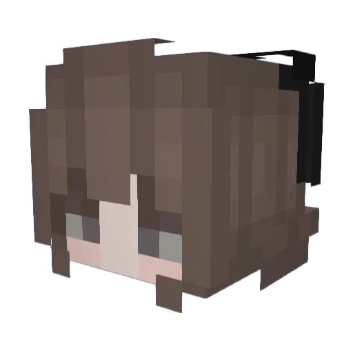 Maddxie Minecraft avatar head, 3D render