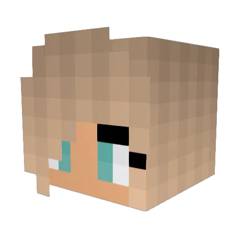 Maddy0826 Minecraft avatar head, 3D render