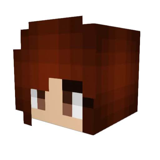 Maddy1D Minecraft avatar head, 3D render