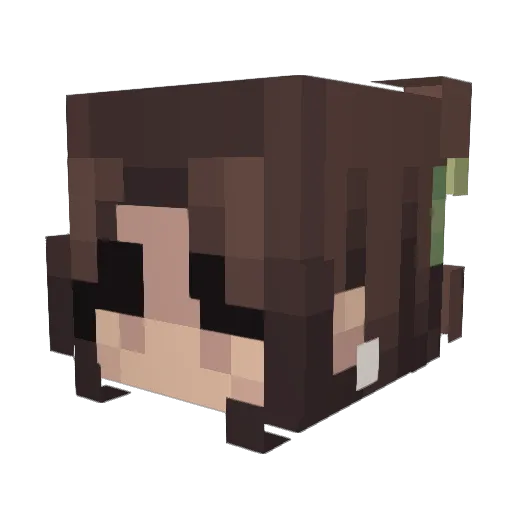 Maddy308 Minecraft avatar head, 3D render