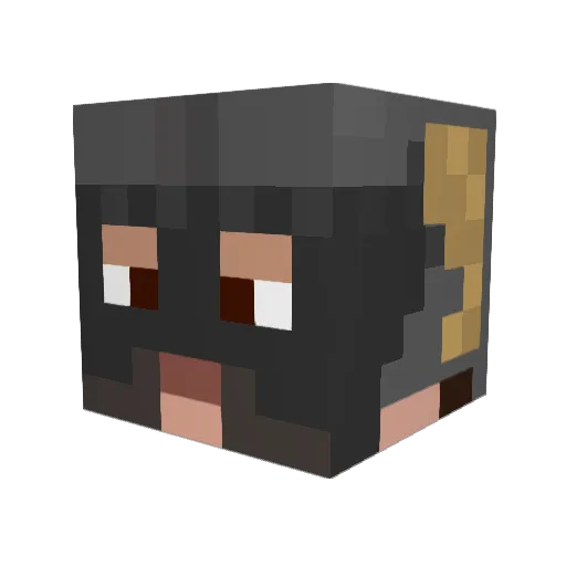 Maddy33 Minecraft avatar head, 3D render