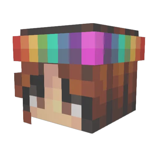 MaddyH215 Minecraft avatar head, 3D render