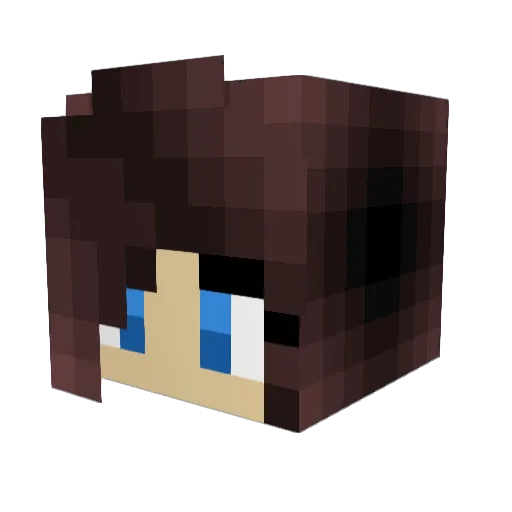 MaddyKattz Minecraft avatar head, 3D render