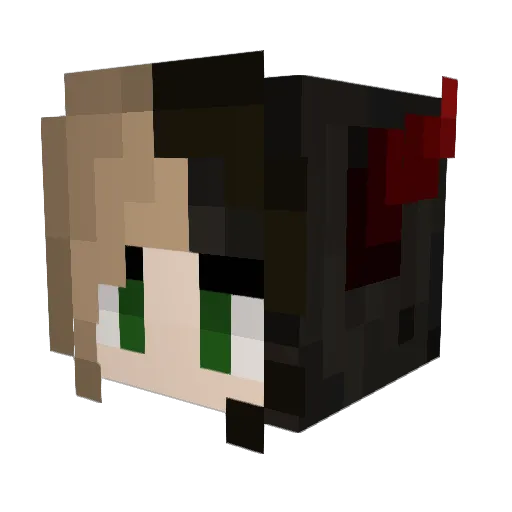 MaddyMaryy Minecraft avatar head, 3D render