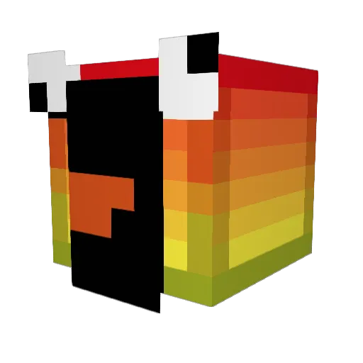 MaddyPeel Minecraft avatar head, 3D render