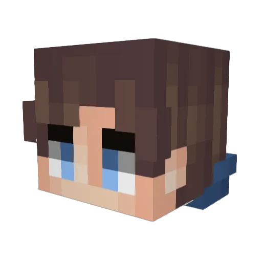 MaddyTG Minecraft avatar head, 3D render