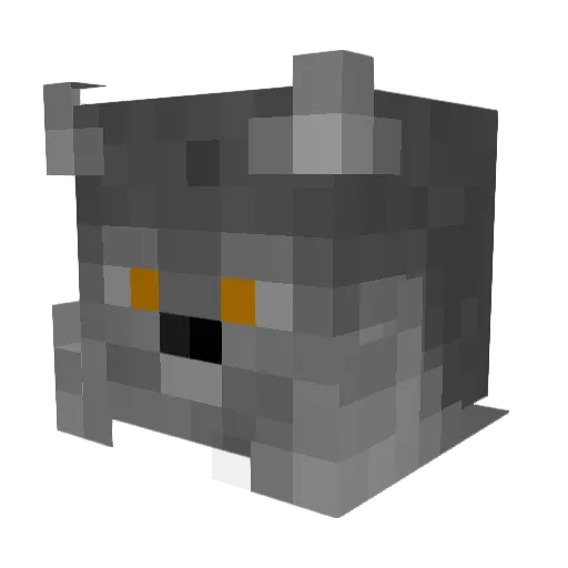 MaddyTheWolf Minecraft avatar head, 3D render