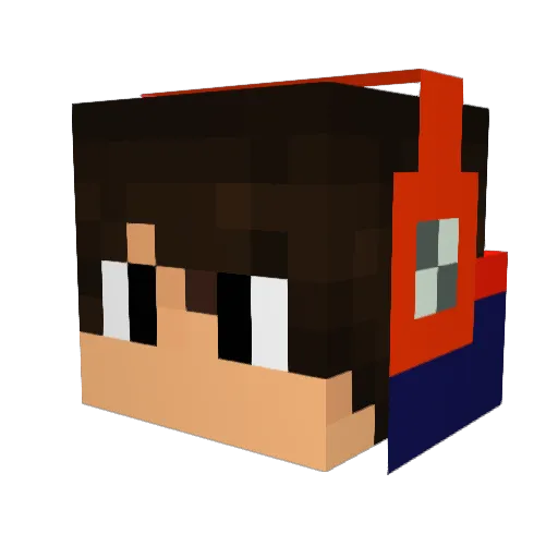 MadeAlone Minecraft avatar head, 3D render