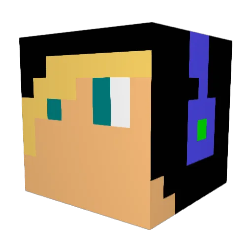 MadeLeBg Minecraft avatar head, 3D render