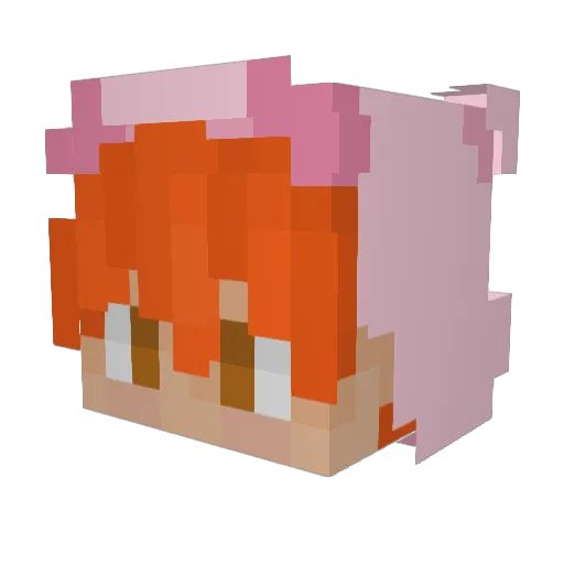 MadeLeine0714 Minecraft avatar head, 3D render